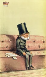 Lord John Russell (1792-1878), caricature de Vanity Fair, 1869